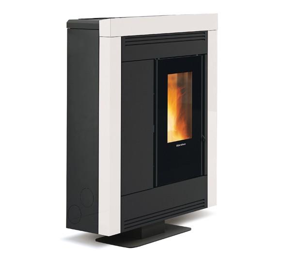 extraflacher kanalisierbarer Pelletofen - EXTRAFLAME Souvenir Plus Steel 5.0 10 kW