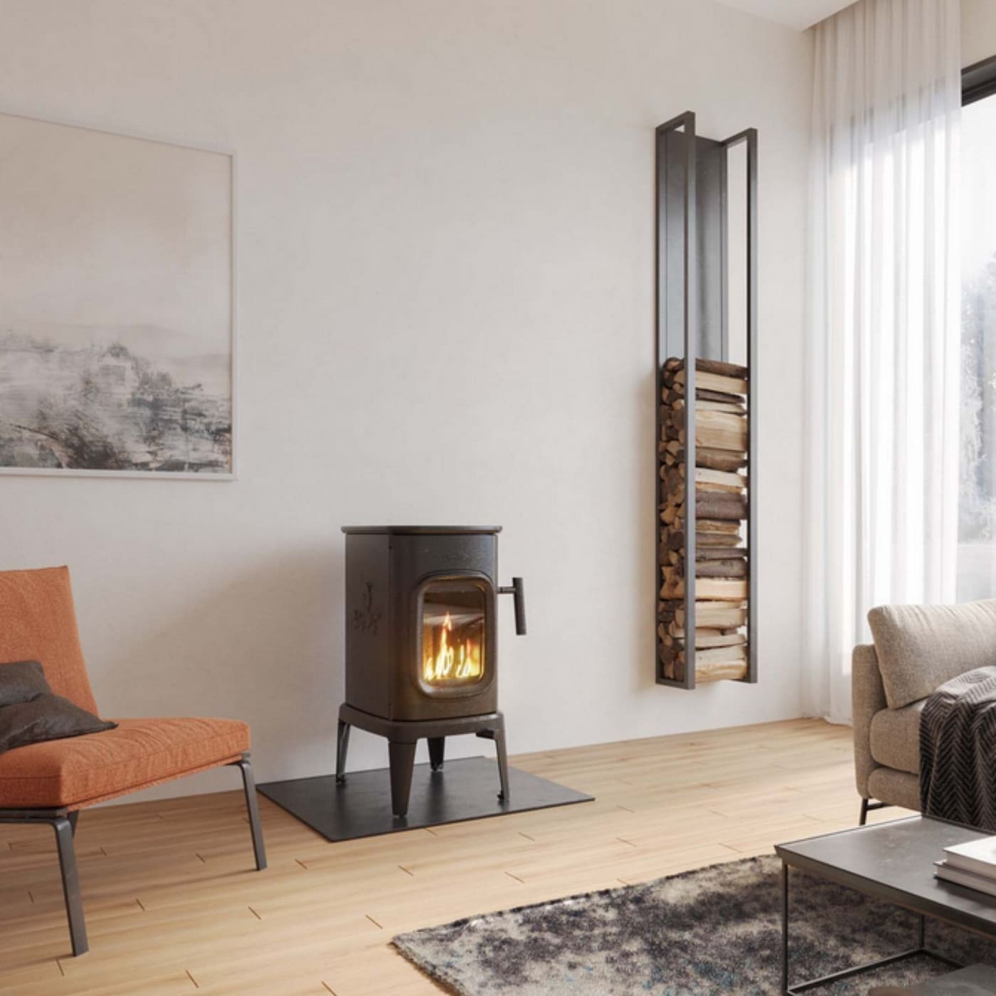 Gusseisen-Holzofen anschließbar - DOVRE Saga 101 7.5 kW