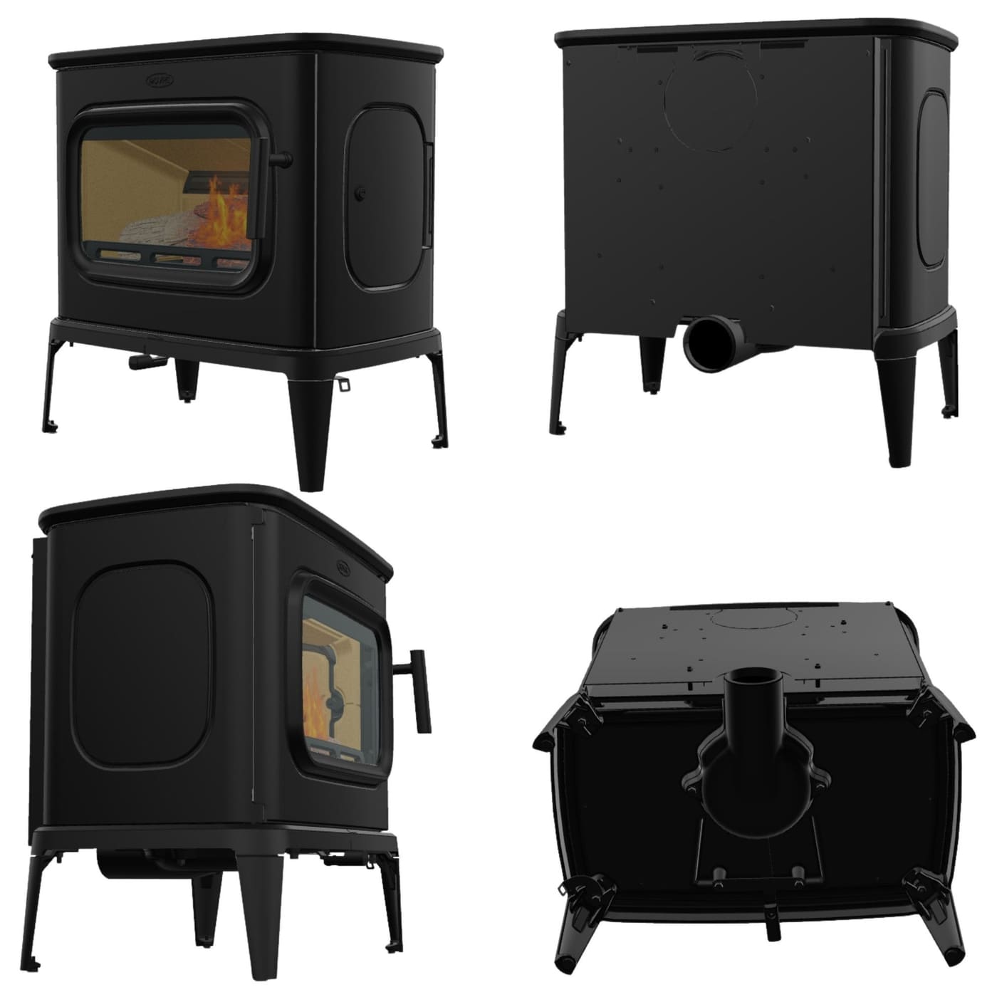 Gusseisen-Holzofen anschließbar - DOVRE Saga 301 10.5 kW