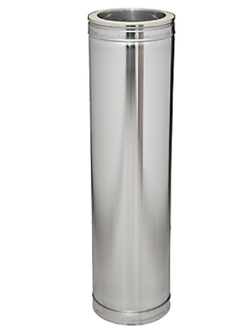 Isoliertes gerades Rohr 440 mm Ø100mm - DW 316L/304