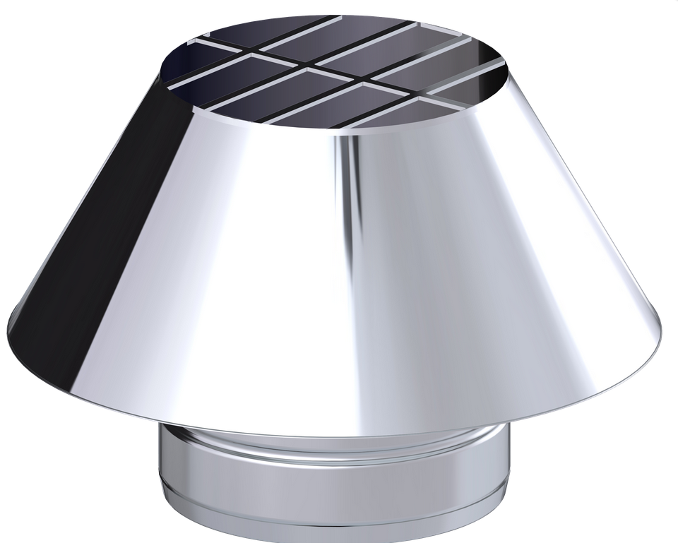 Abschlusskegel mit grille Ø100mm - DW 316L/304