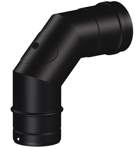 Coude 90° mit inspection Ø100mm - DEKO PELLETS CLASSIQUE