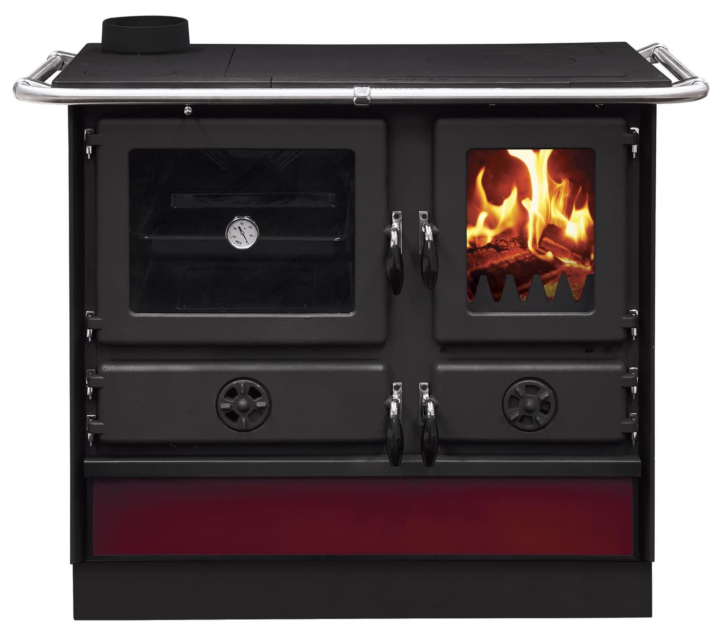 wasserführender Holz-Küchenherd - INTERSTOVES Magnum Hydro SG Stahl 14 kW