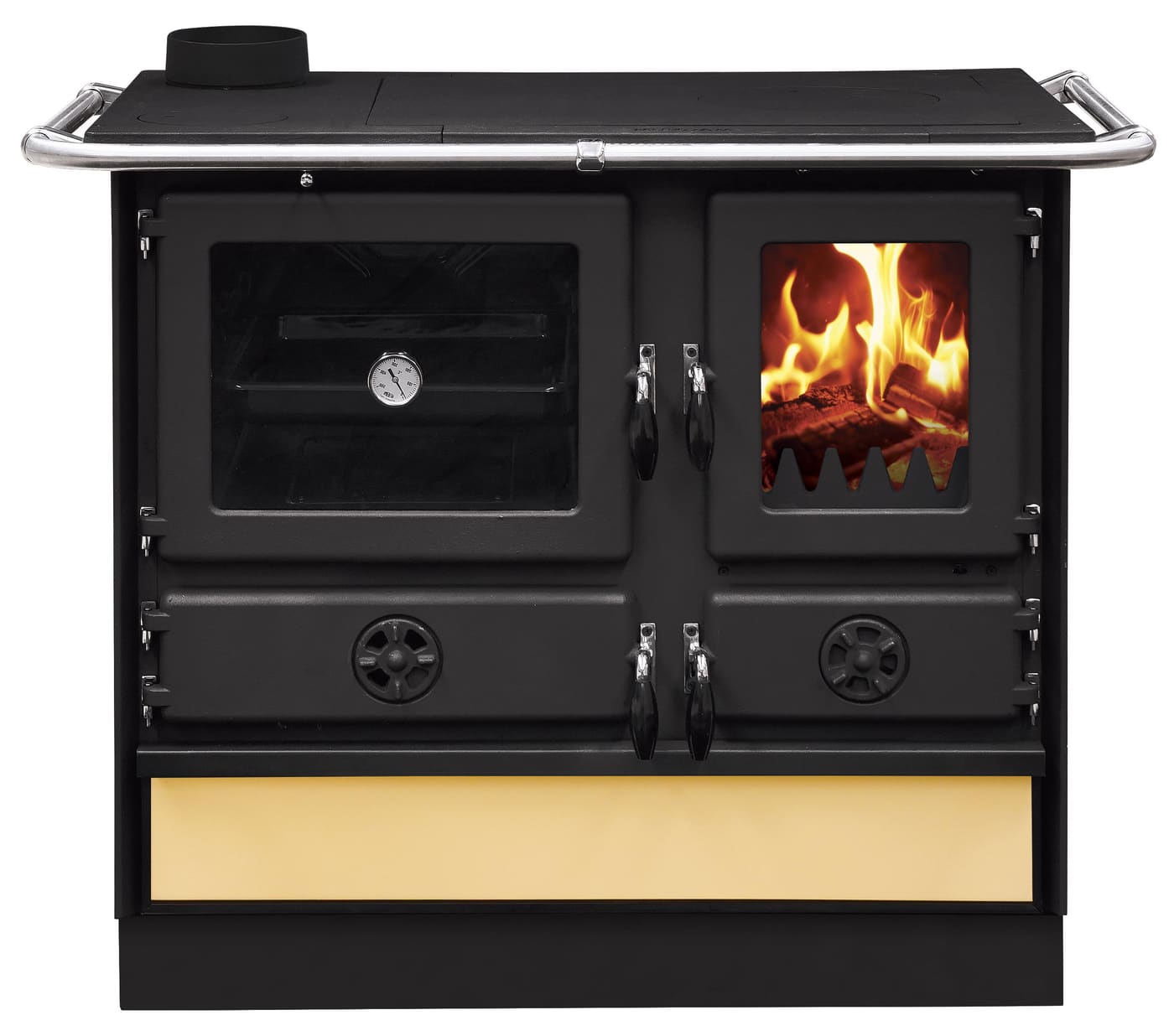 wasserführender Holz-Küchenherd - INTERSTOVES Magnum Hydro SG Stahl 14 kW