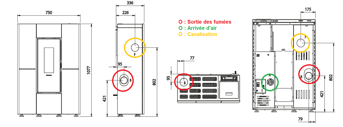 Pelletofen slim kanalisierbar - EXTRAFLAME Marilena Plus Crystal 5.0.16 8 kW
