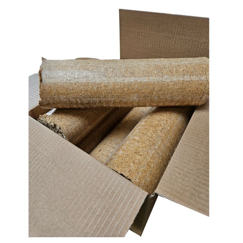 Verdichtetes Holz Confort - 80 Kartons je 6 Scheitholz - Palette ca. 960kgs