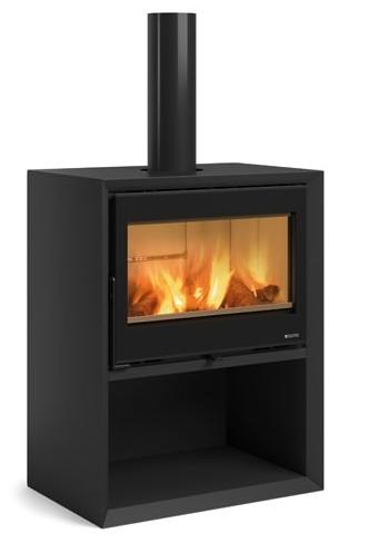 Holzofen anschließbar - LA NORDICA Dante.16 mit range-Scheitholz 12.4 kW