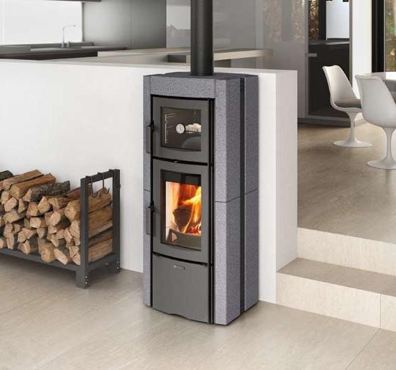 anschließbarer Holzofen mit Backfach - LA NORDICA Ester Forno 5.0 8.2 kW