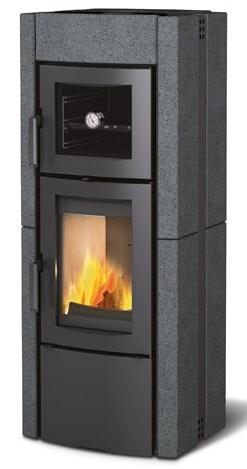 anschließbarer Holzofen mit Backfach - LA NORDICA Ester Forno 5.0 8.2 kW