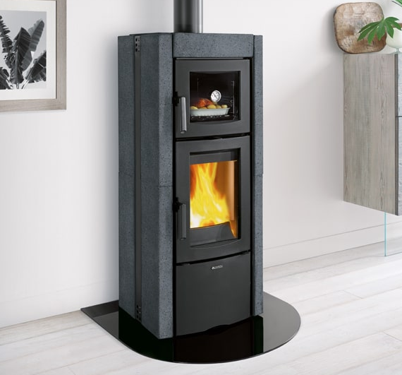 anschließbarer Holzofen mit Backfach - LA NORDICA Ester Forno 5.0 8.2 kW