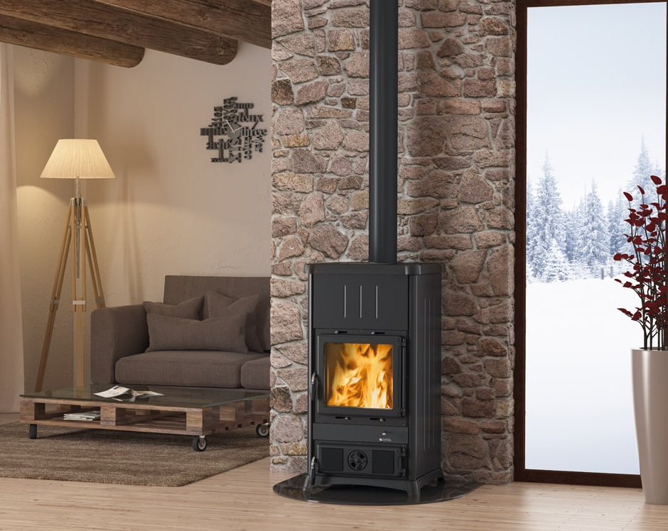 Holzofen anschließbar - LA NORDICA Fedora.16 Steel 8.3 kW