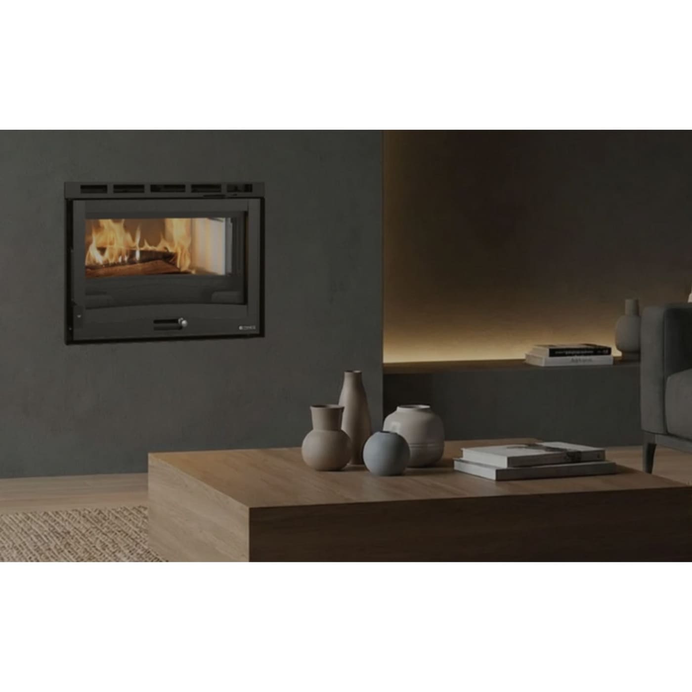 Belüfteter Holzeinsatz - LA NORDICA Inserto 70 H 49.16 6,7 kW