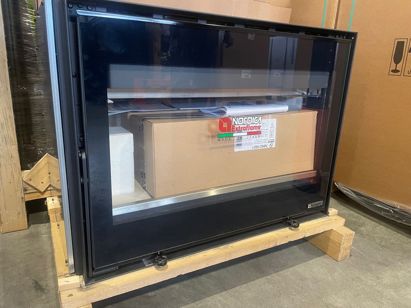 Holzeinsatz anschließbar - LA NORDICA Inserto 80 Wide.16 12.4 kW