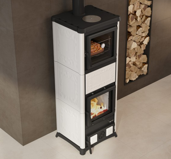 anschließbarer Holzofen mit Backfach - LA NORDICA Nova Forno.16 11.8 kW