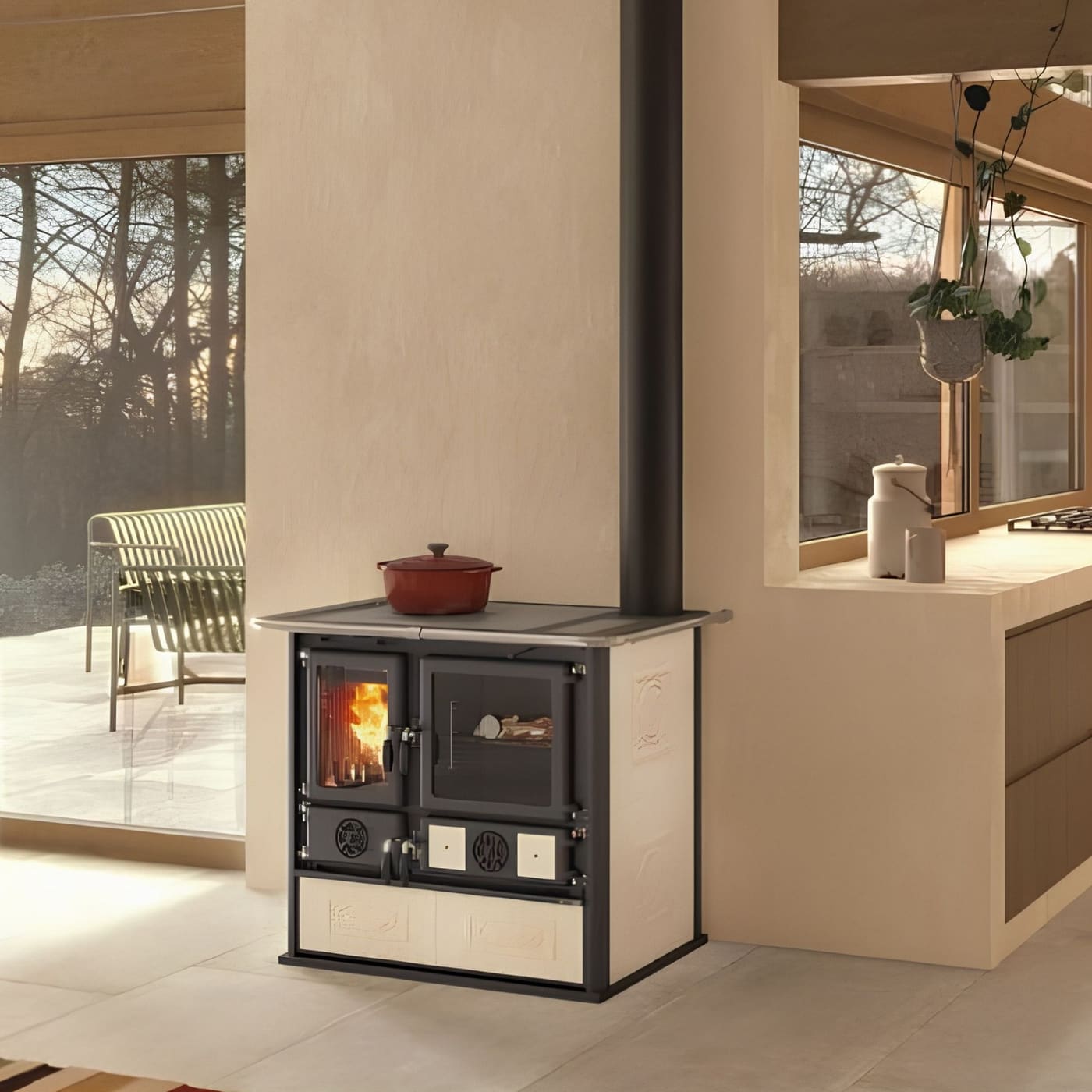 Holz-Küchenherd anschließbar - LA NORDICA Rosa.16 Ceramica 8,8 kW