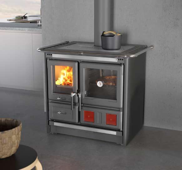 Holz-Küchenherd anschließbar - LA NORDICA Rosa L.16 Steel 9,5 kW