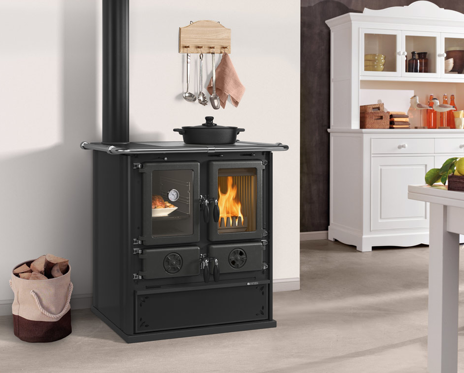 Holz-Küchenherd anschließbar - LA NORDICA Rosetta SX.16 Steel 7,9 kW