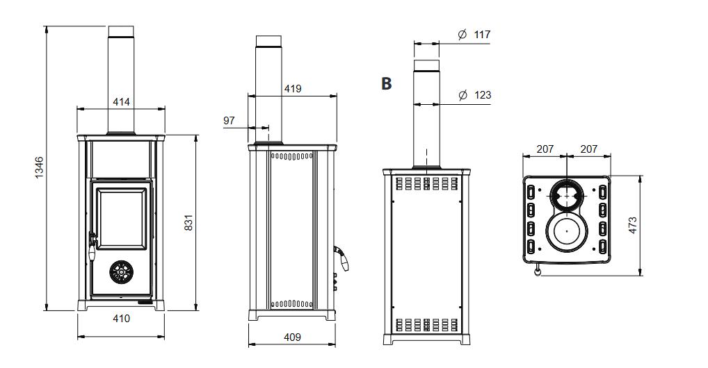 Holzofen - LA NORDICA Tea.16 7 kW