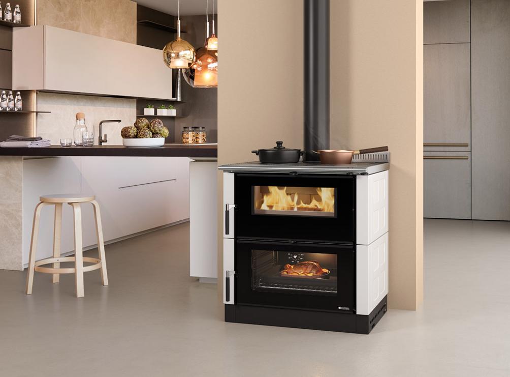 Holz-Küchenherd anschließbar - LA NORDICA Verona XXL.16 Maiolica 7 kW