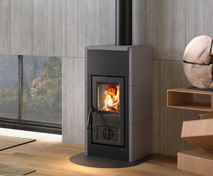 Holzofen anschließbar en pierre - LA NORDICA Asia 5.0 7 kW