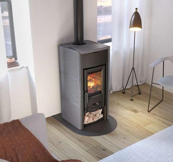 Holzofen anschließbar en pierre - LA NORDICA Asia 5.0 7 kW