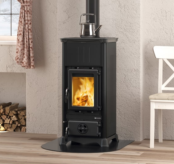 Holzofen anschließbar - LA NORDICA Emiliana.165 Steel 6.5 kW