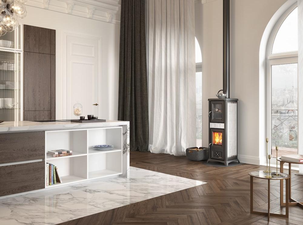 Holzofen mit Backfach - LA NORDICA Gemma Forno.165 Ceramica 7.3 kW