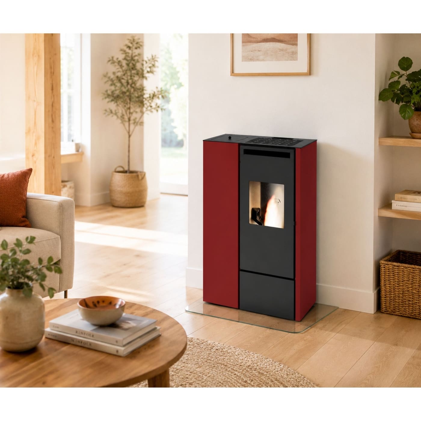 Pelletofen raumluftunabhängig schlank - PUNTO FUOCO Olivia 9,9 kW