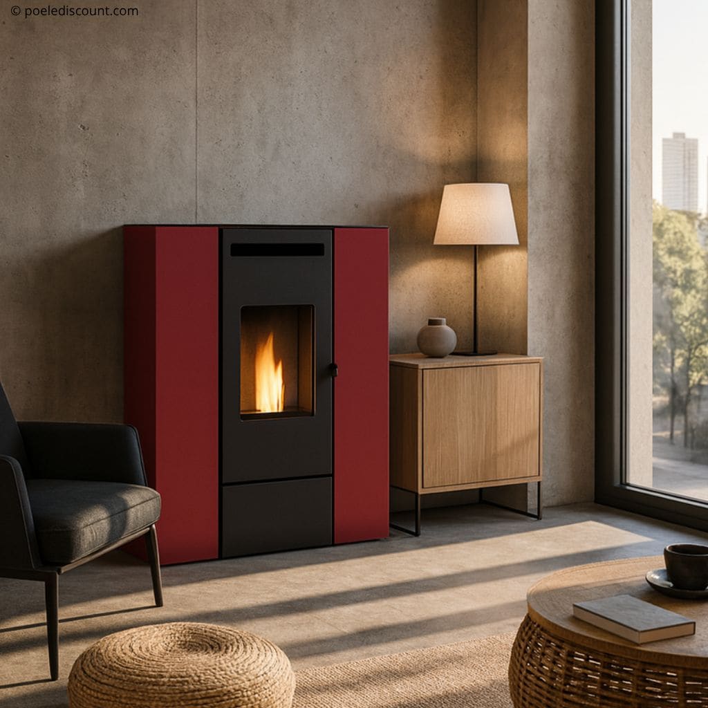 Pelletofen raumluftunabhängig schlank kanalisierbar - PUNTO FUOCO Olivia Can Up 9,9 kW