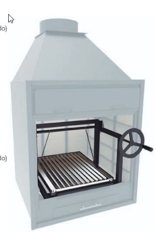 Holzkohle-/Holzgrill - FM CALEFACCION - BF-70