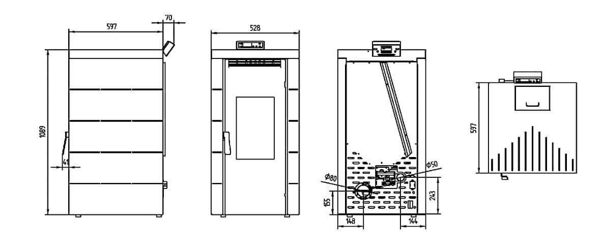 Pelletofen - FM CALEFACCION BP-700 15.8 kW