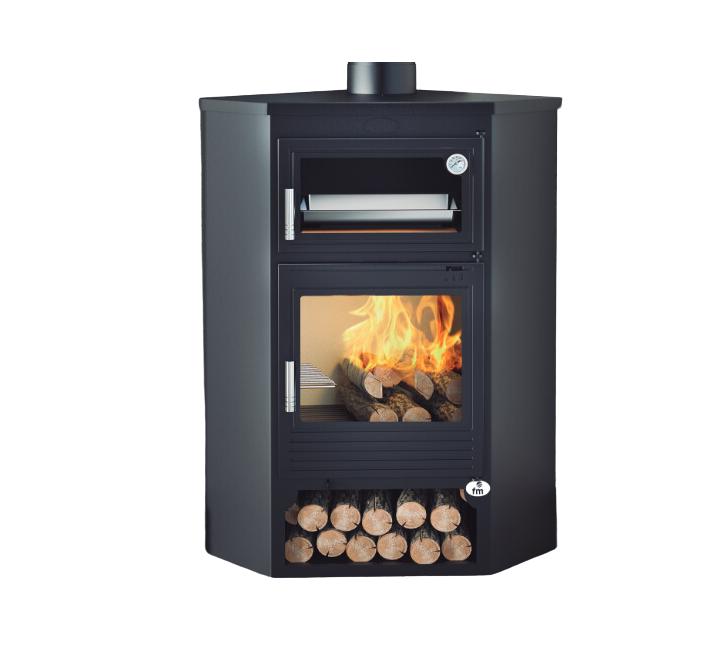 Holzofen Eck mit Backfach - FIREMATIC Buffalo 11.3 kW