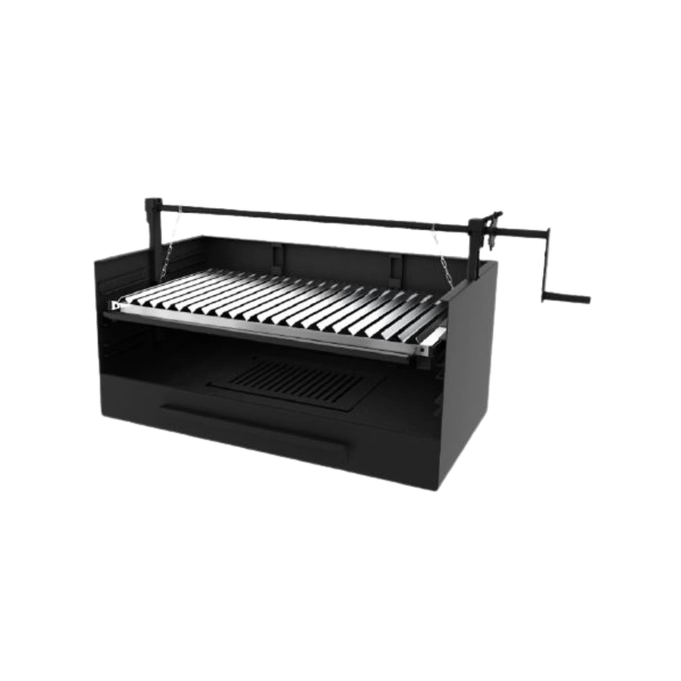 Holzkohle-/Holzgrill mit Kurbel - FM CALEFACCION - BVE-60