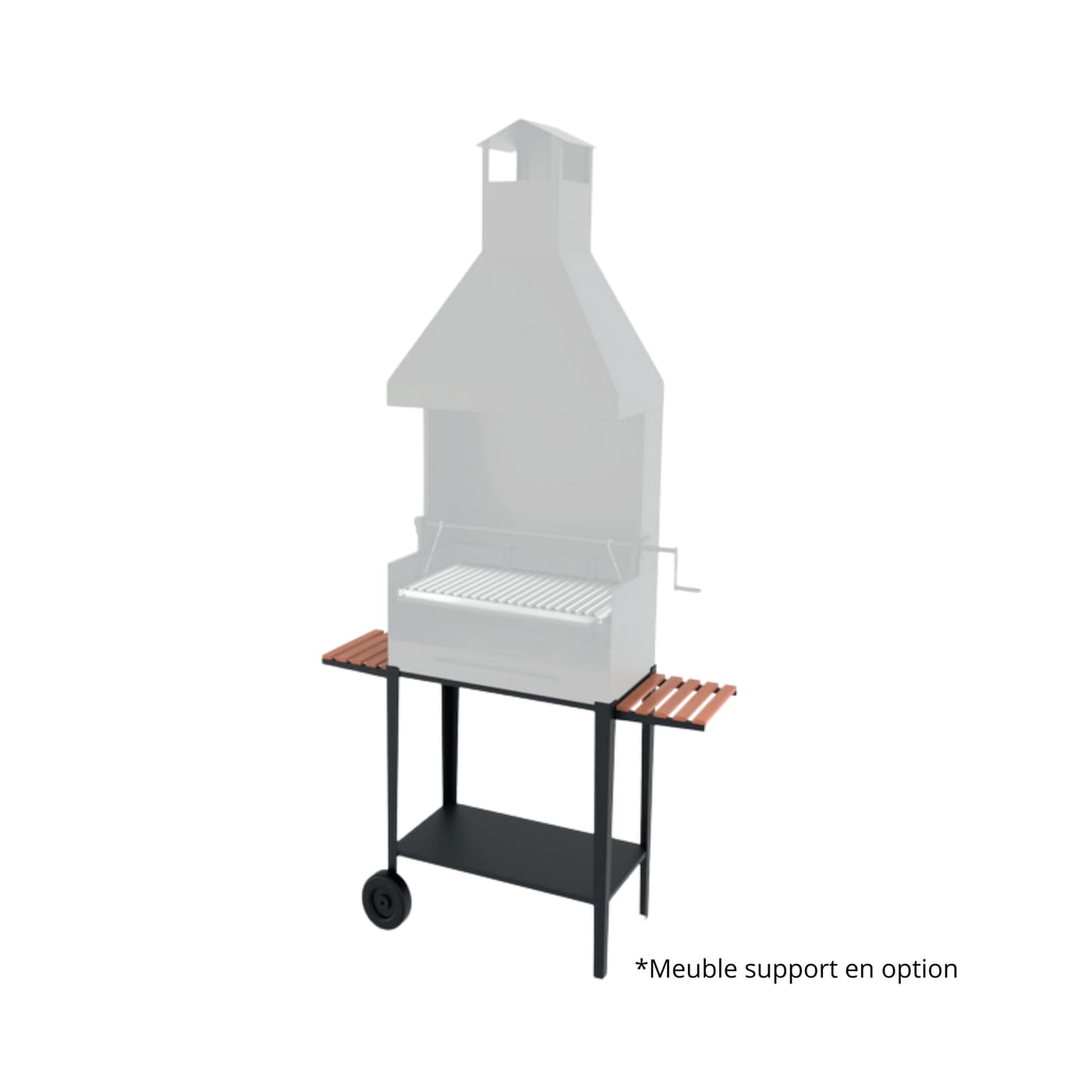 Holzkohle-/Holzgrill mit Kurbel - FM CALEFACCION - BVE-60