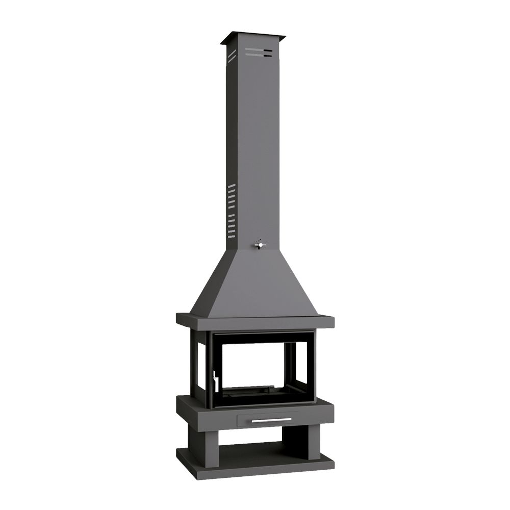 Holzofen Kamin 4 vitres - FIREMATIC Kingston 10.9 kW