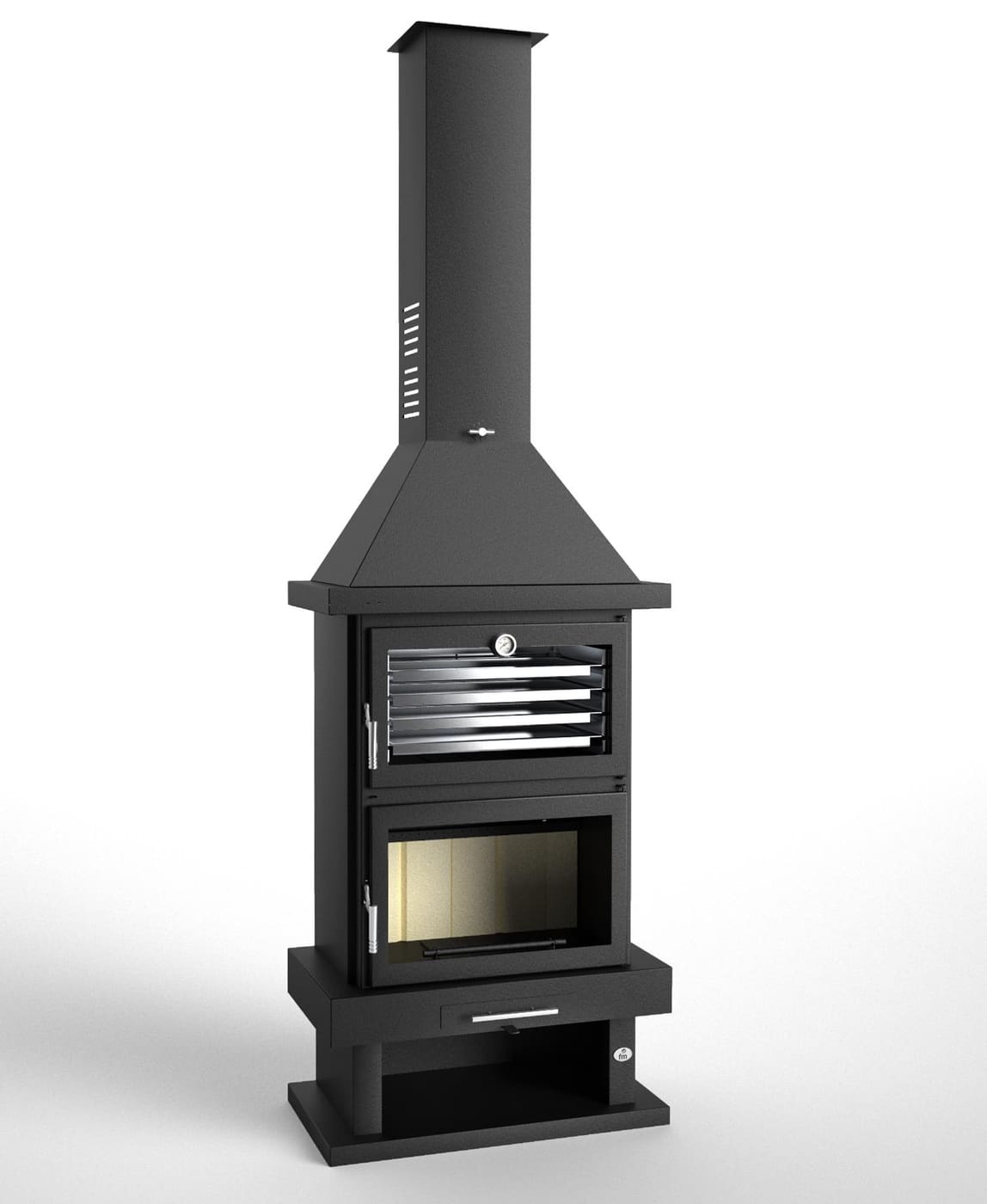 Holzofen Kamin mit Backfach - FIREMATIC Lincoln 13.8 kW