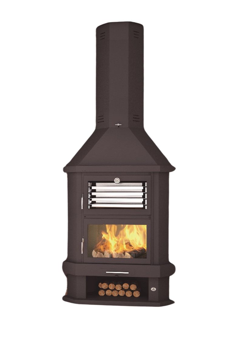 Holzofen Eckkamin mit Backfach - FIREMATIC Houston 13.8 kW