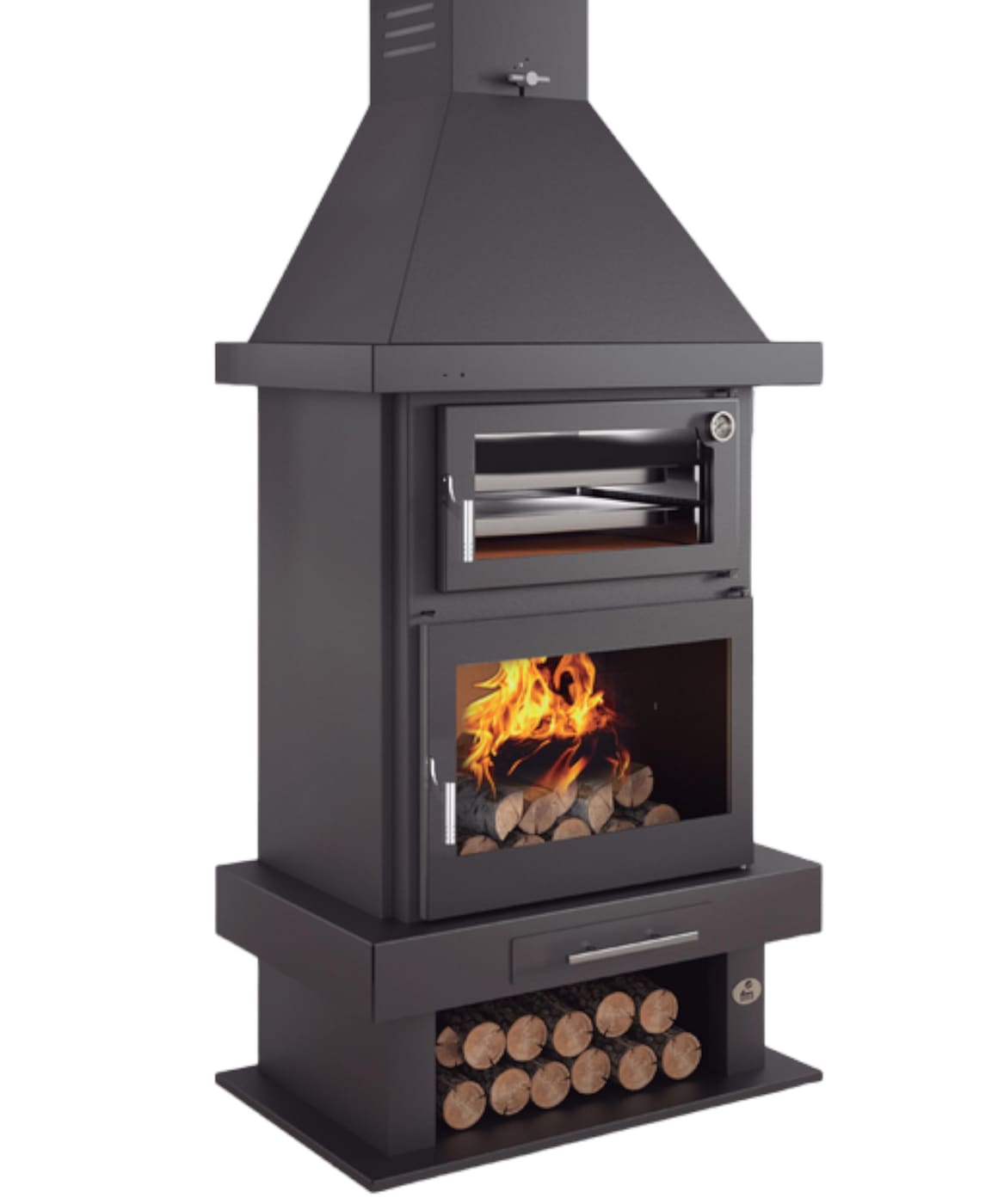 Holzofen Kamin mit Backfach - FIREMATIC Phoenix 10.9 kW