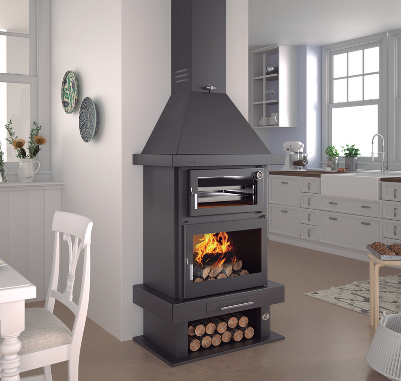 Holzofen Kamin mit Backfach - FIREMATIC Phoenix 10.9 kW
