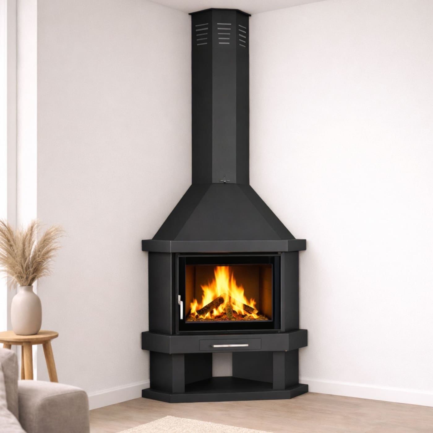 Holzofen Eckkamin - FIREMATIC Arizona 10.9 kW