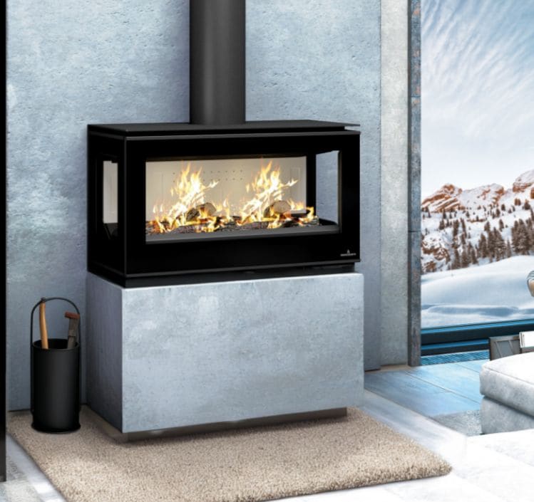 Holzofen moderne mit range Scheitholz - BRONPI Cairo 903C Box 13 kW
