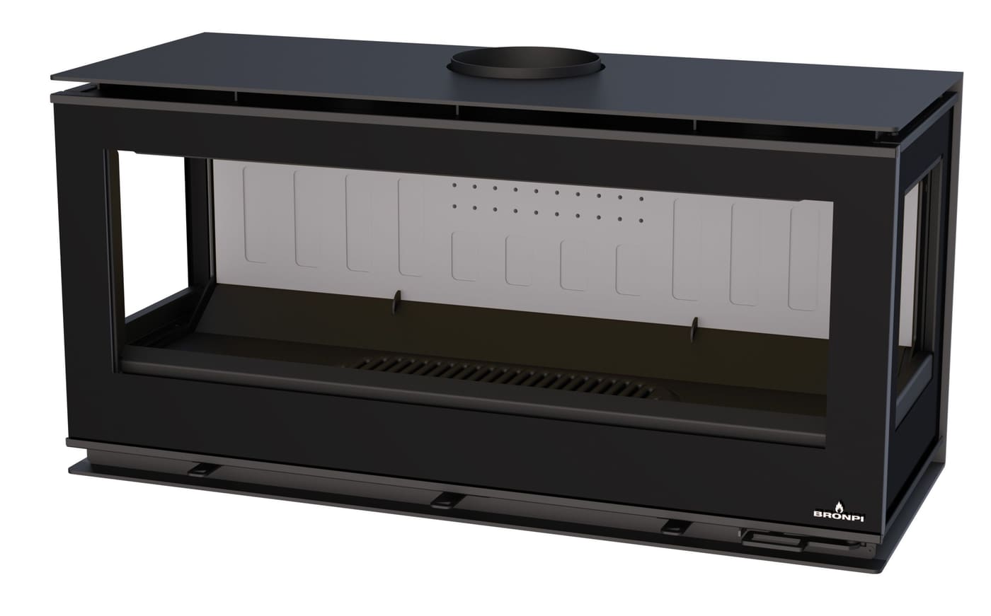 Holzofen moderne mit range Scheitholz - BRONPI Cairo 1103C Box 13 kW
