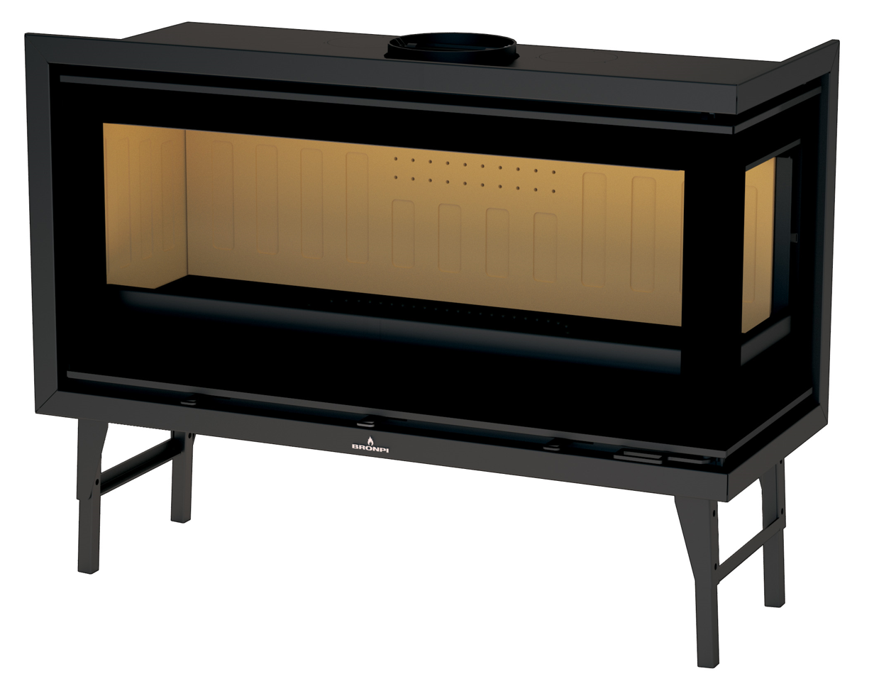 Holzeinsatz kanalisierbar anschließbar - BRONPI Cairo 110 ED 13 kW