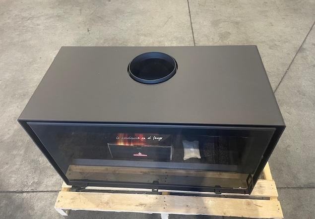 Holzofen anschließbar sur pieds - BRONPI Cairo 90 Box 13 kW