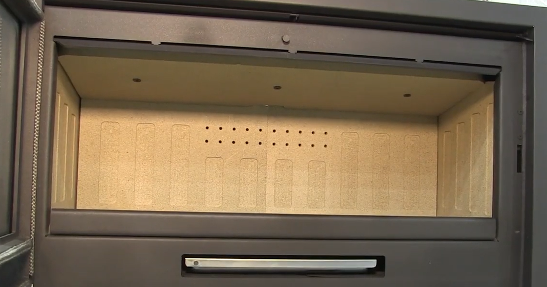 Holzeinsatz 2 vitres kanalisierbar anschließbar - BRONPI Cairo 90 EI 13 kW