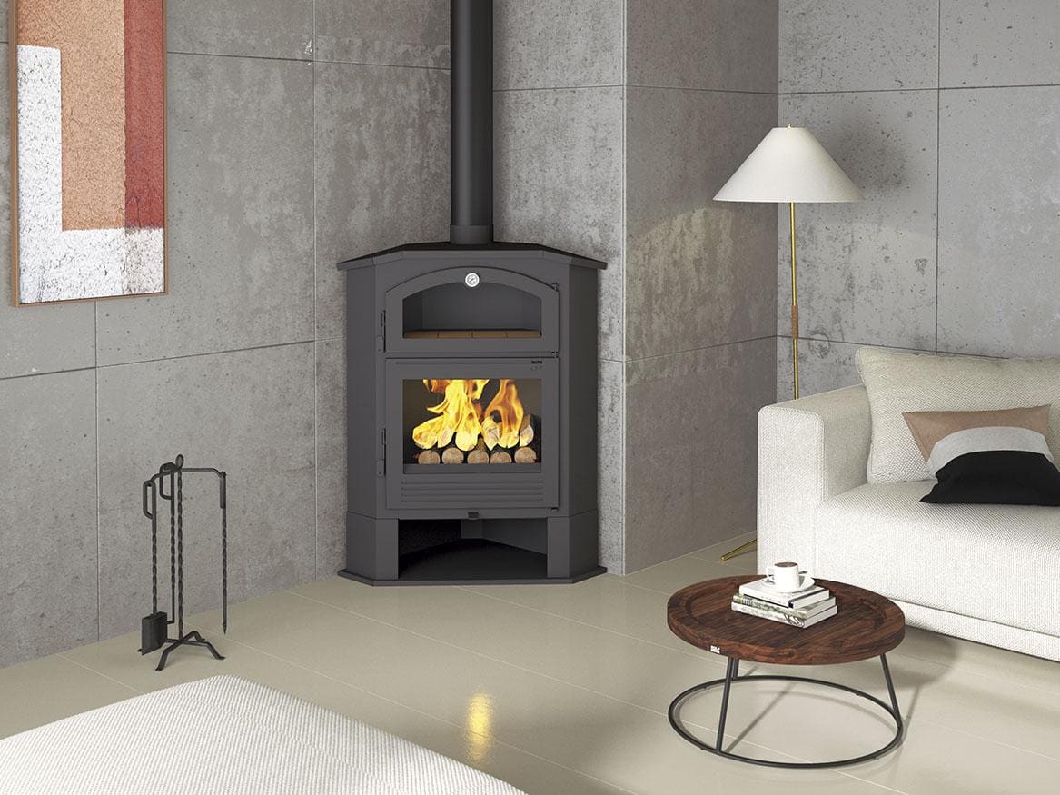 Holzofen Eck mit Backfach - FIREMATIC Idaho 9.5 kW