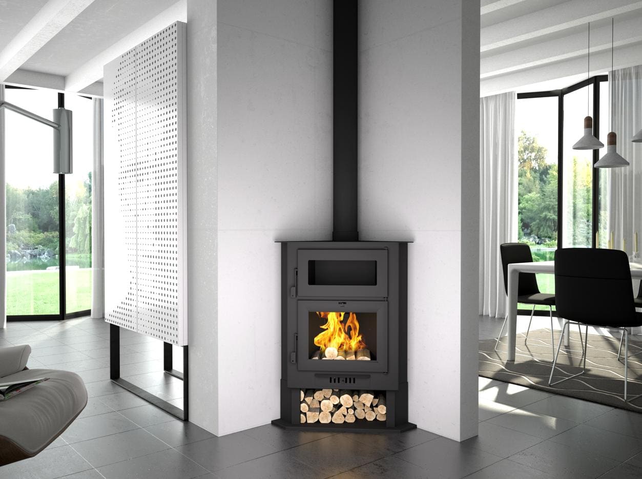 Holzofen Eck mit Backfach - FIREMATIC Memphis 11.2 kW