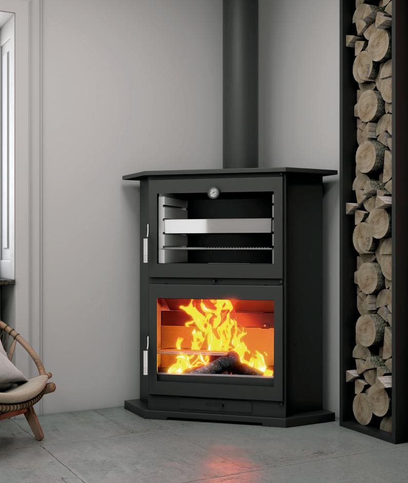Holzofen Eck mit Backfach - FIREMATIC Tucson 10.9 kW