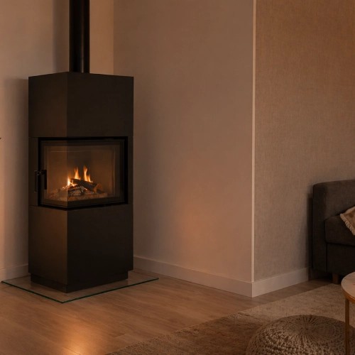 Holzofen Bef Home Kompakt Therm 6 II 6 kW Eckkamin