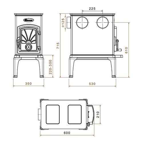 Holzofen Dovre 40 CBS 6 kW